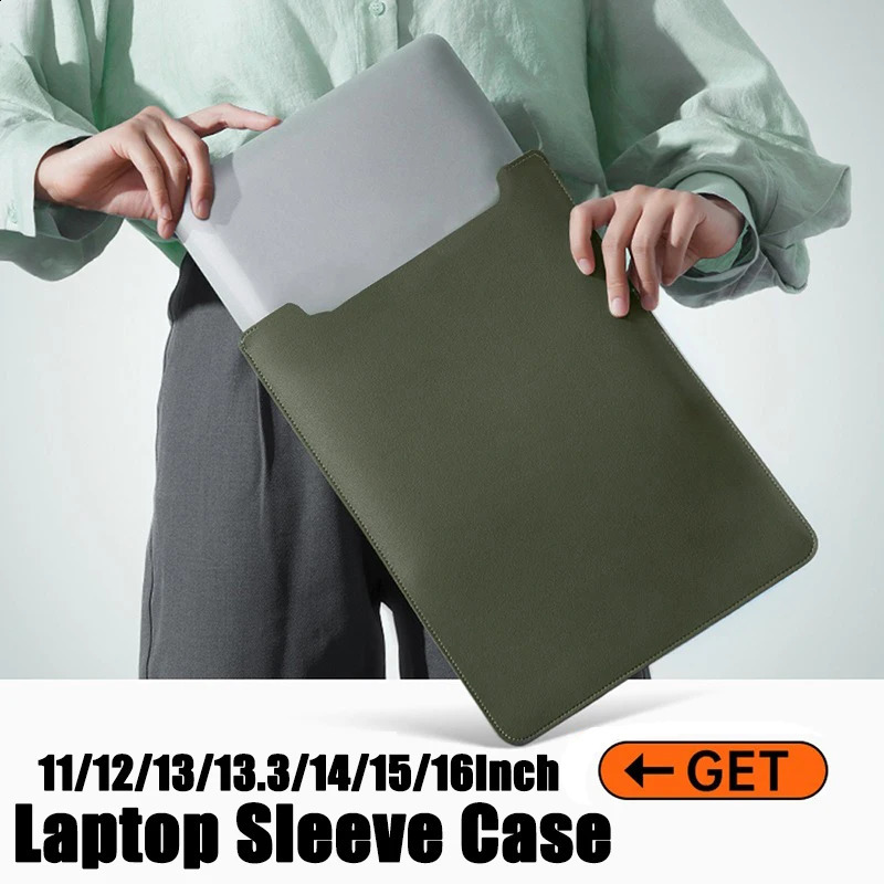 Business Travel Briefcase 11-16 Inch Laptop Sleeve Case PU Cover Notebook Protective Pouch Laptop Case Cover Non-Magnetic 260317