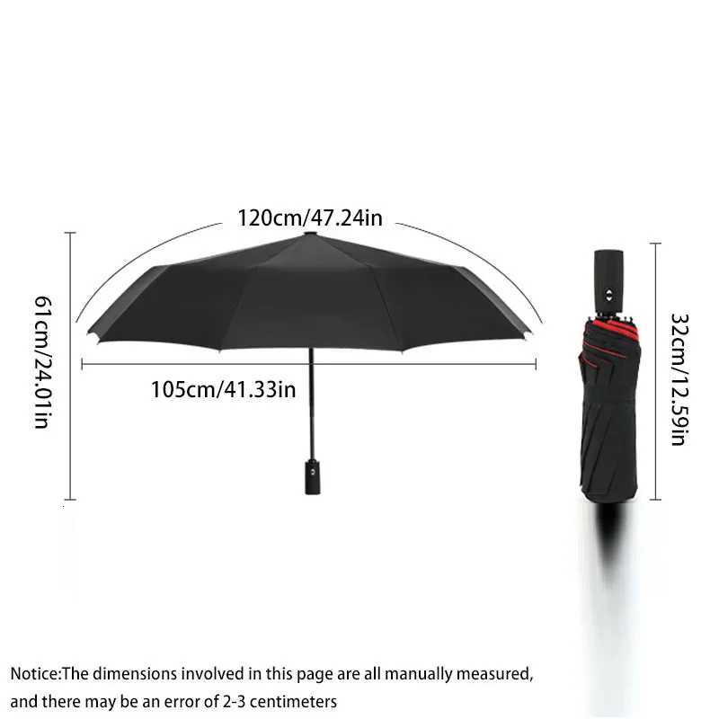 Fully Automatic Resistant Rain Windproof Double Layer Umbrella Folding for Men Women Luxury Business Male Large Umbrella Parasol H260318 - view 3