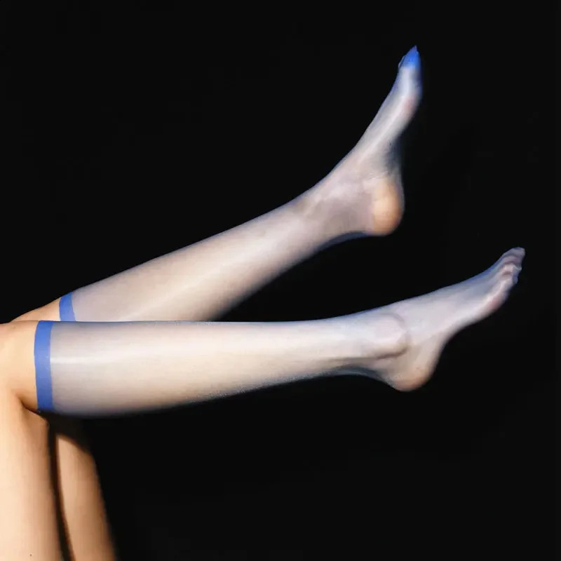 Womens Sock Sexy Thin Sheer Short Stocking Oil Shiny Candy Color Kawaii Long Socks Exotic Slip Lingerie 260316