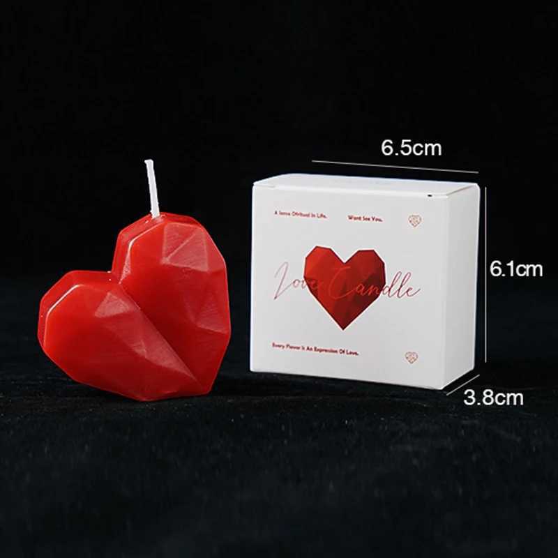 2pc Heart Shaped Aromatherapy Candle Valentines Day Gift Romantic Red Scented Gift for Valentine Wedding Anniversary Photo Prop D260318