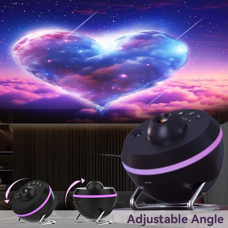 12 IN 1 Galaxy Star Projector with Meteor Ultra Clear Night Light Lamp Rotary Space Ball Planetarium Projector Lights for Kids G H260318