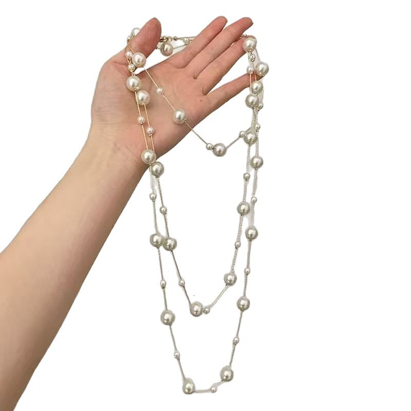 French Style High-End Fashionable Women's Accessories Milk White Imitation Pearl Necklace Fashionable Women's Accessories Autumn Winter - view 6