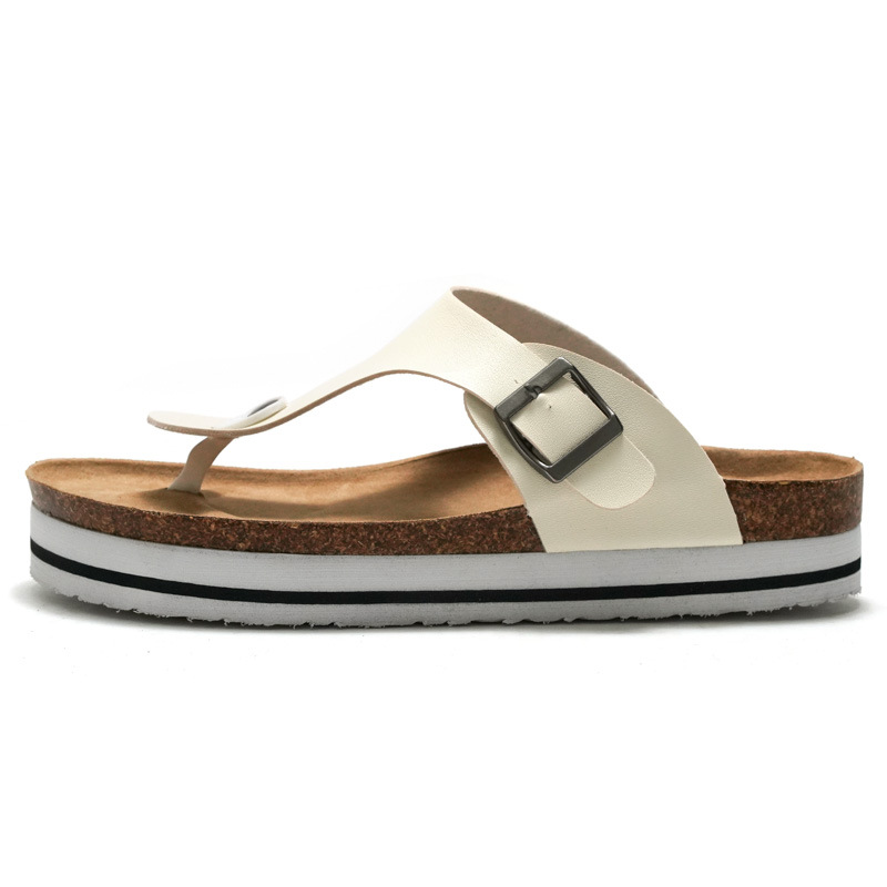 RUIZUSTOCK 2026 Summer New Women Casual Cork Designer Flip Flops Platform Thong Sandals Lightweight Non-Slip Beach Slides