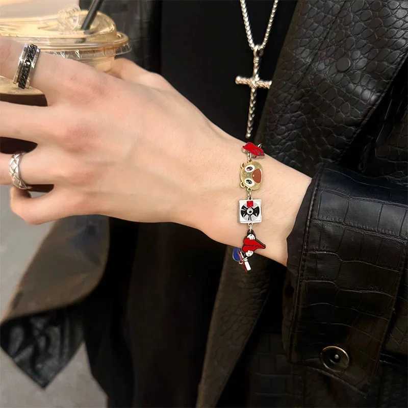 Art Album KAWaii Kanyeing Dropouted Bear Vintage Hip Hop Metal Cuff Bangles Jewelrys Men Women Fashion TrenDY Chains H260318 - view 3