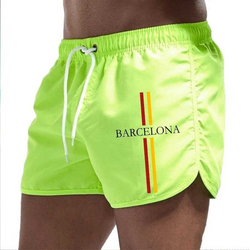 Barcelona Print CloTHes Mens Board Shorts BreaTHable QuiCK Dry Beach Shorts Male Daily Sport Fitness Cycling Shorts M260318