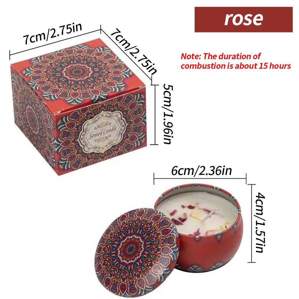 1 piece - Dried Flower Aromatherapy Candle Combination of Soy Wax Oil and Essential Oil Ideal Gift for Female Friends D260318