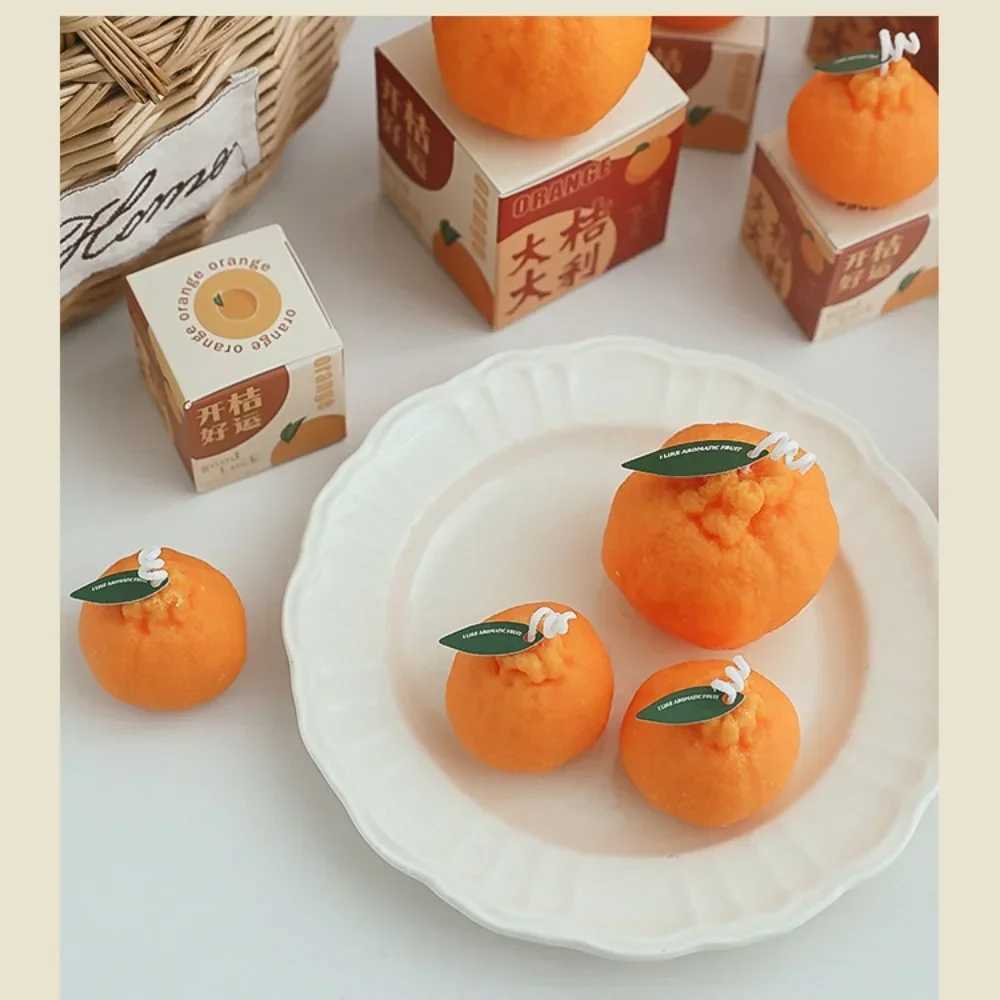 Tangerine Scented Candle DIY Gift Souvenir Small Gift Shoot Imitation Fruit Spring Festval Lucky New Year Gift D260318