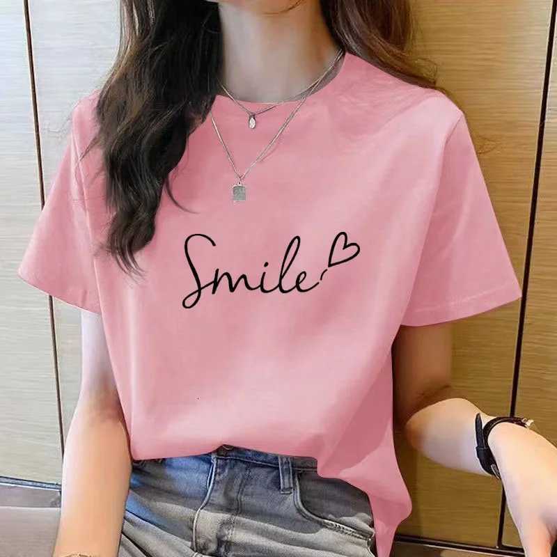 tshirt women top short sleeve t shirts New Korean t shirt for Women t shirt Round Neck Fashion tshirt woman tops printedT260317