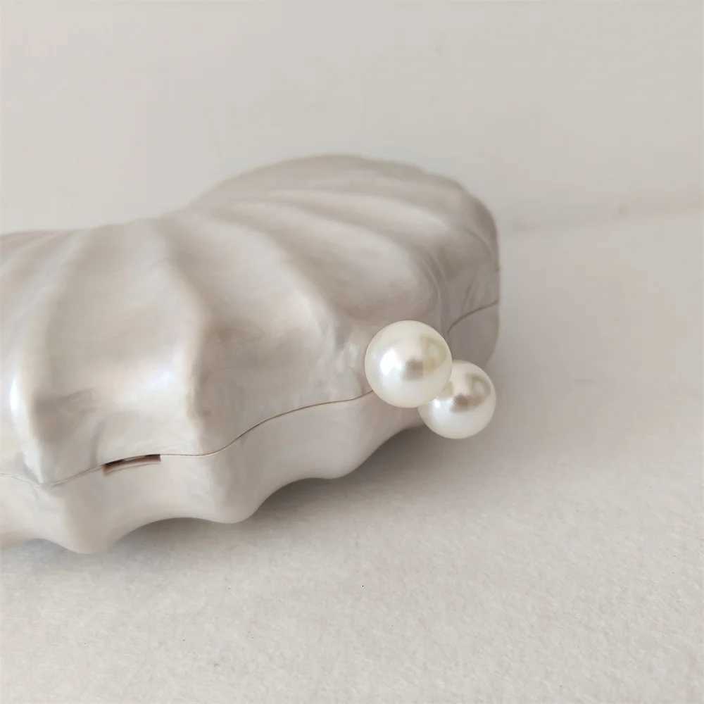 Original Shell Half Room Acrylic Beaded Bag Box Clutches Party Evening Purse Women Shoulder Travel Beach Mini Summer HandbagsZ260317