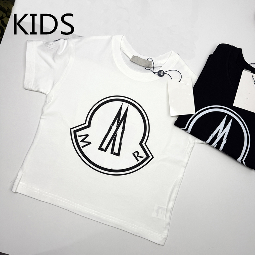 kids designer moncllerlys shirt Boys Casual summer Breathable Embroidered badge T-Shirt comfortable Crew Neck Tees Cotton Short Sleeve Tops Fashion Clothes