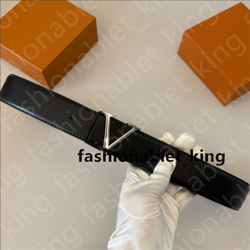 Belt For Men Women luxury Ceinture Luxe Genuine Leather Jeans Classic Black Letter Belts Metal Smooth Buckle Waistband Popular Trendy Mens Belt with box