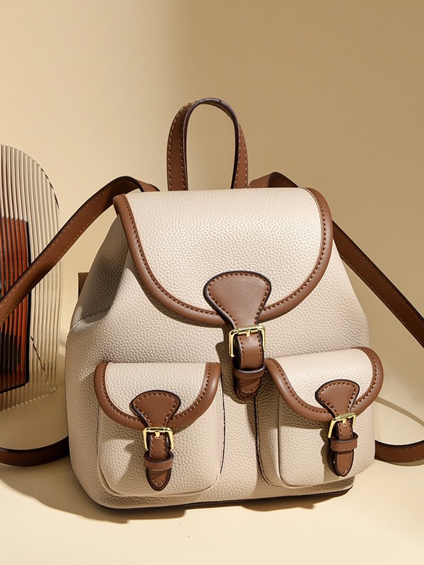 Travel backpack chain with high-end feel lightweight women's bag vintage flower light luxury backpack small backpack