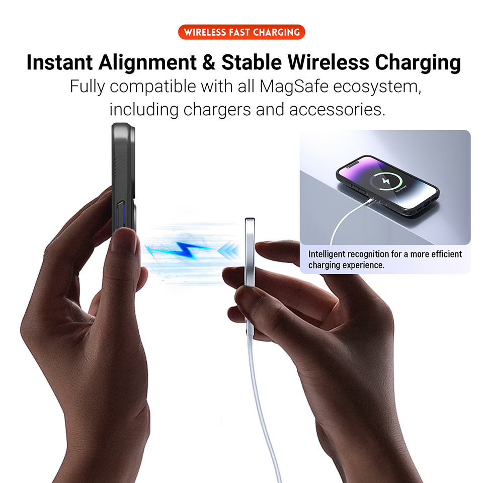 Bike Phone Case Compatible with Quad Lock Mount, for iPhone 17, Quick-Release Mechanical Lock for Motorcycle, Support Wireless Charging, Rugged Shockp