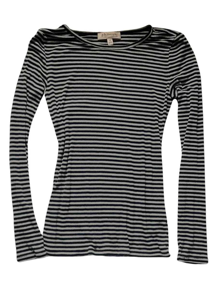 Long Sleeve Shirts for Women Fashion Casual Basic Crew Neck Striped Slim Fit T-shirt Going Out Blouses Y2K Vintage Tight ShirtsT260317