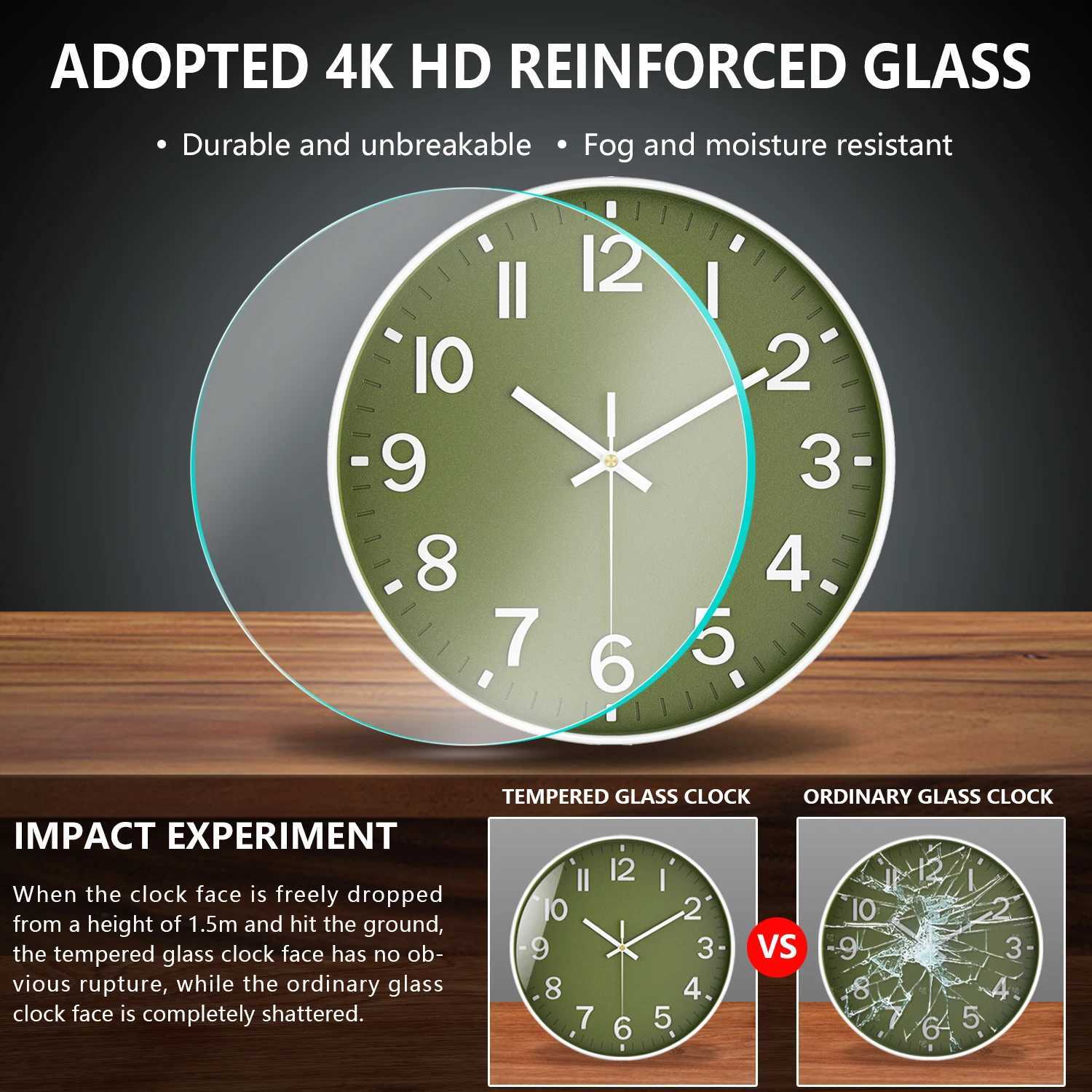 Retro Quartz Wall Clock Modern 3D Cubic Digital Silent Clock Living Room Bedroom Wall Clock Fashion Non Ticking Home Decoration D260318