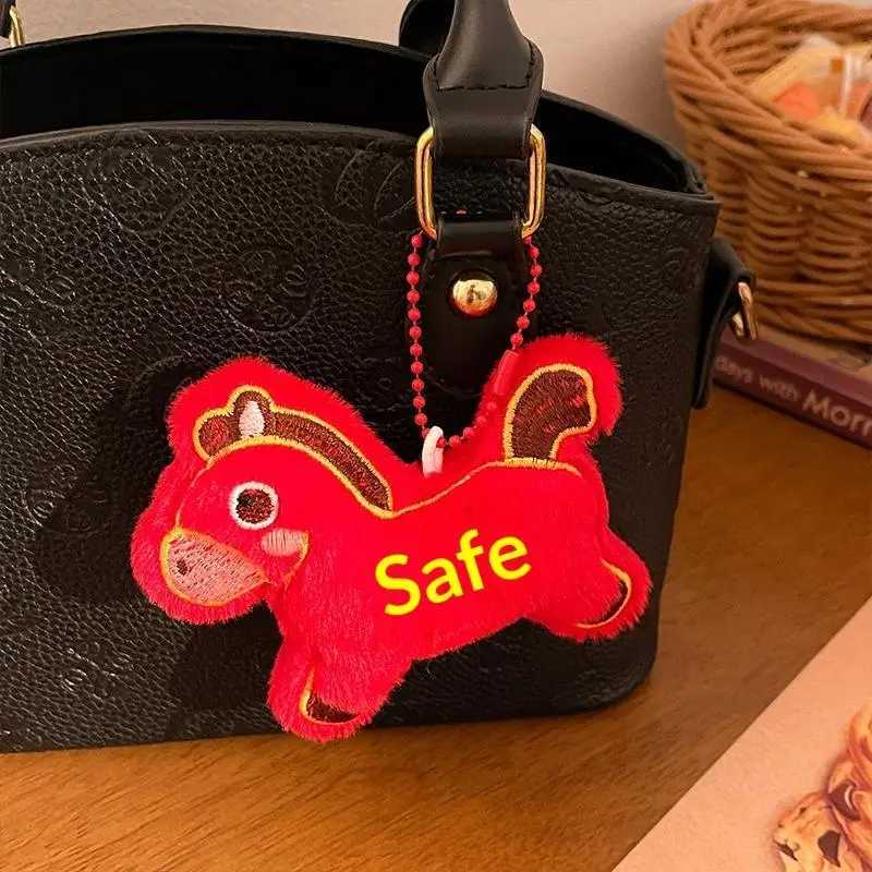 Blessing Souvenir for Chinese New Year Adorable Pony Mascot Plush Doll Stuffed Toy Keychain Pendant H260318 - view 3