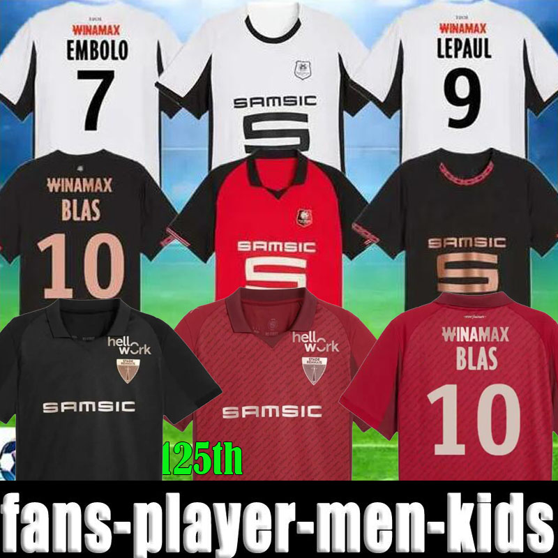 Stade Rennais 25 26 GOUIRI soccer jerseys BLAS Rennes 125th anniversary 2026 SANTAMARIA BOURIGEAUD MATUSIWA DOUE TRAORE maillot de foot Men kids kits