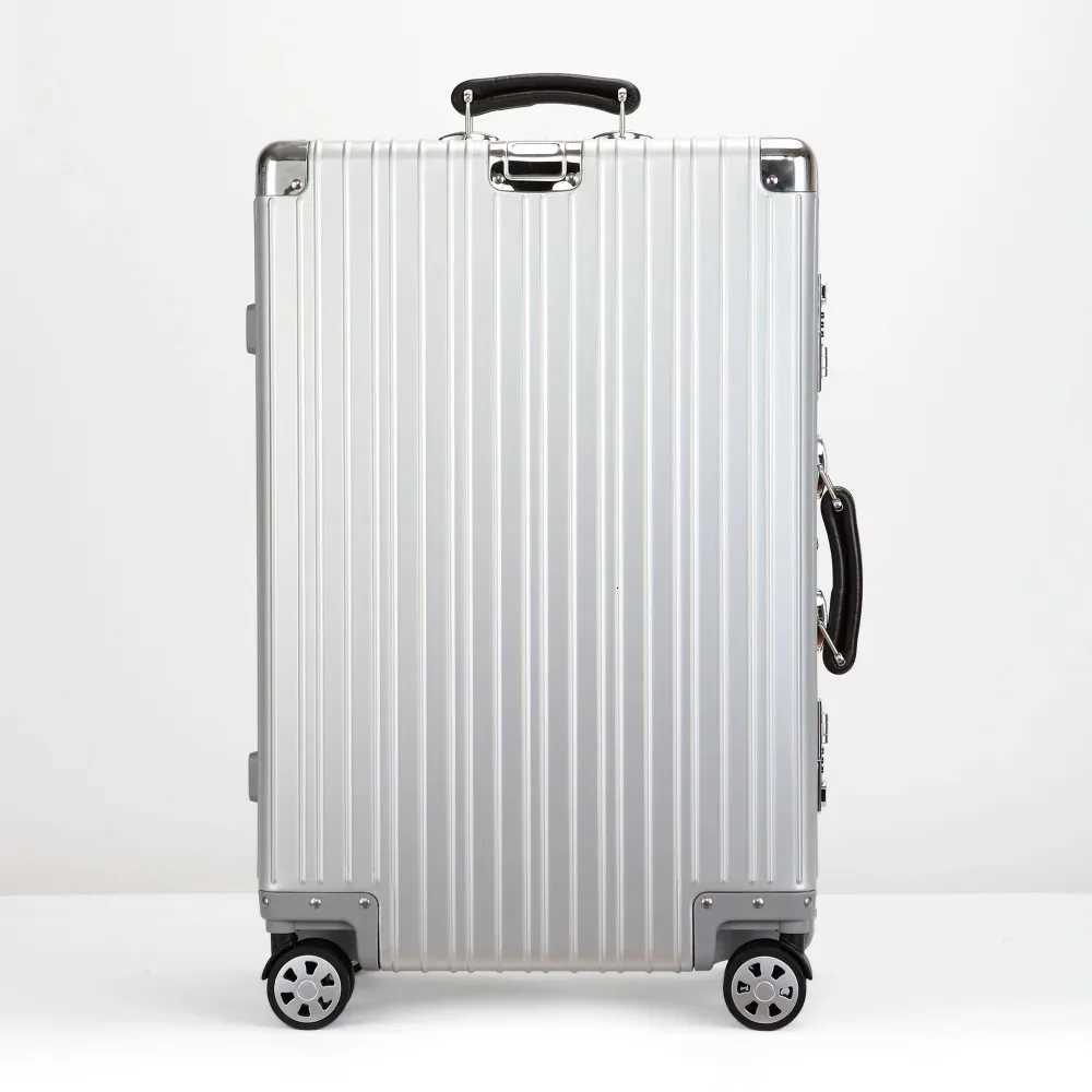 All Aluminum-magnesium Alloy Suitcase High Quality Rolling Luggage 20/24/26/29 Trolley Case Bag Carry-Boarding Travel H260316