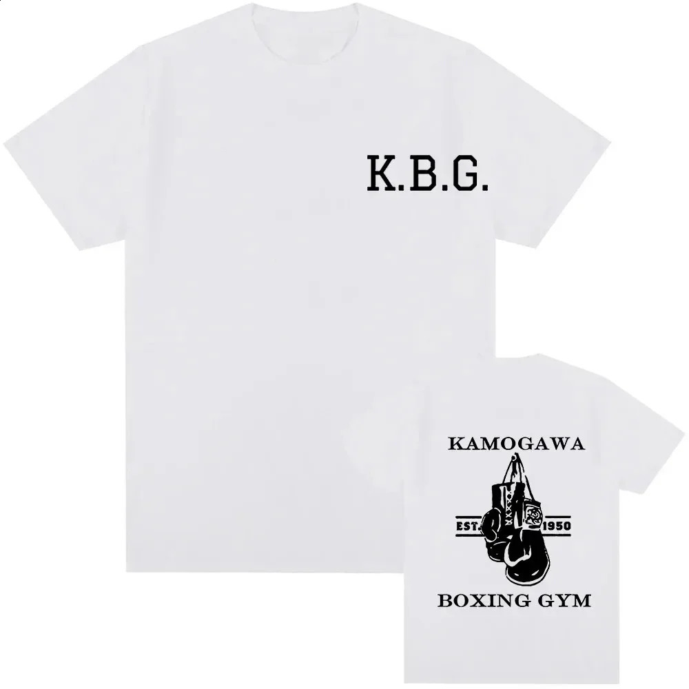 Streetwear Men Hajime No Ippo Printed Pure Cotton Vintage GYM Mens T-Shirt for Men Women Tops Funny Manga Kamagowa Boxing Gym 260318