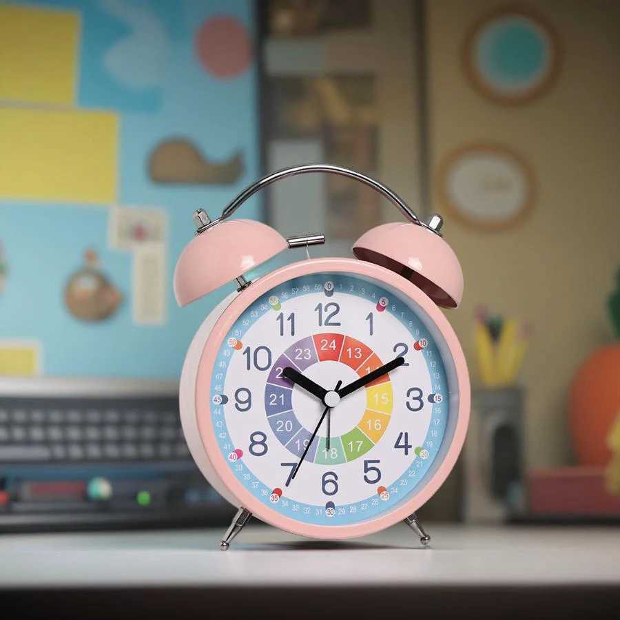 1pc student-only bedroom table alarm clock 3-inch early education small alarm clock Room/home dcor D260318