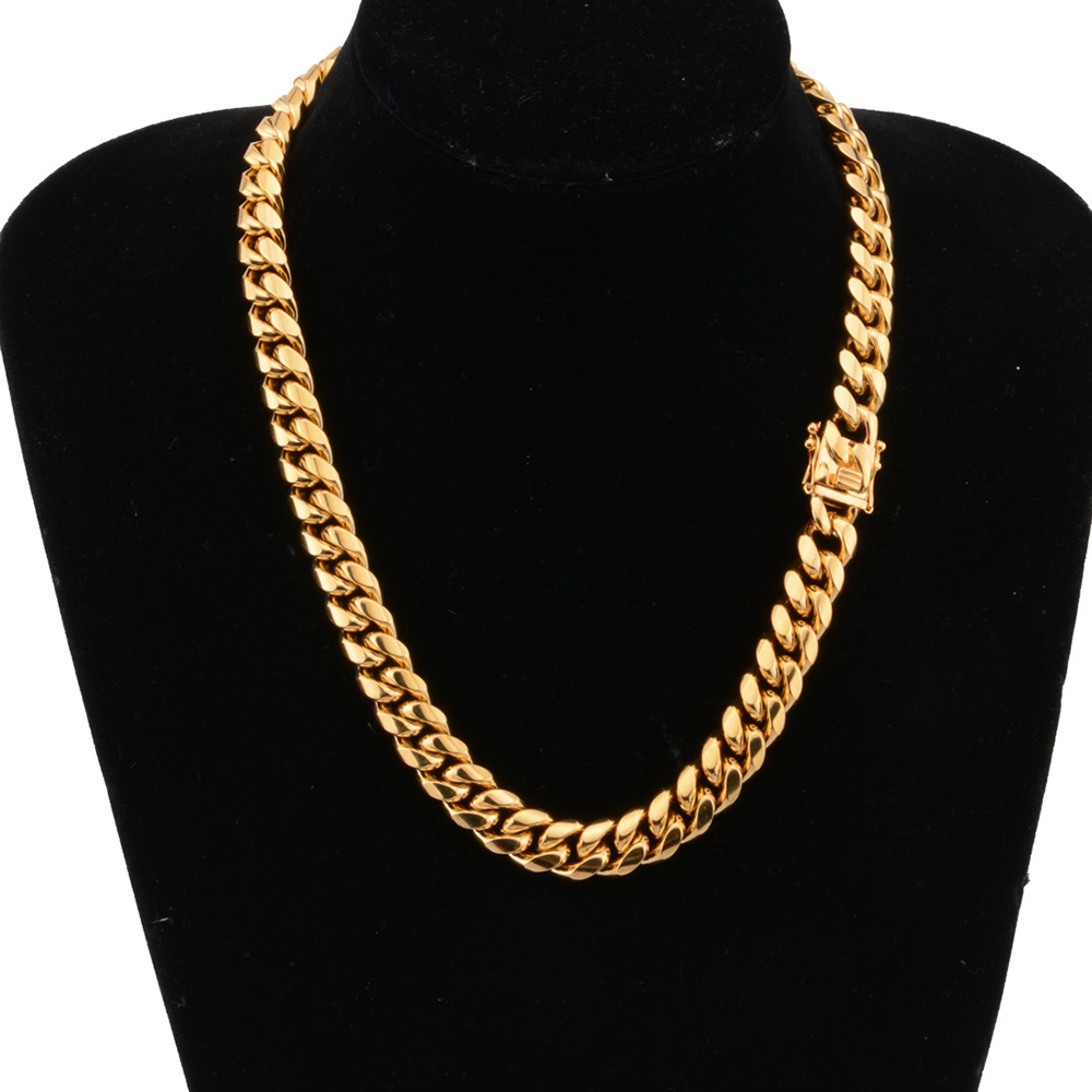 6-22mm Mens Hip Hop 316L Stainless Steel Miami Cuban Link Chain Necklace Jewelry - view 9