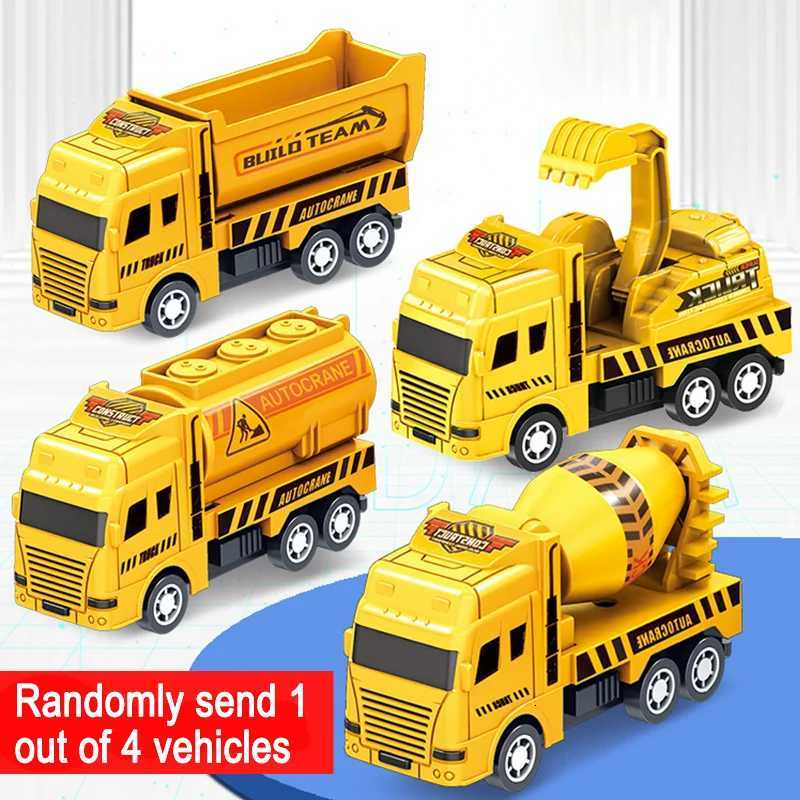 1 Pc Educational Cars Children Kid Pull Back Toy Warrior Engineering Vehicle Model Four Mini Cars Y260316