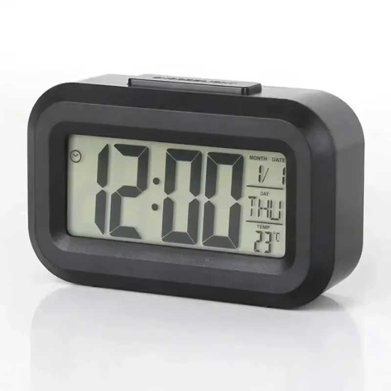 LED Digital Alarm Clock Backlight Snooze Data Time Calendar Desktop Multifunction Electronic Backlight Table Clock D260318