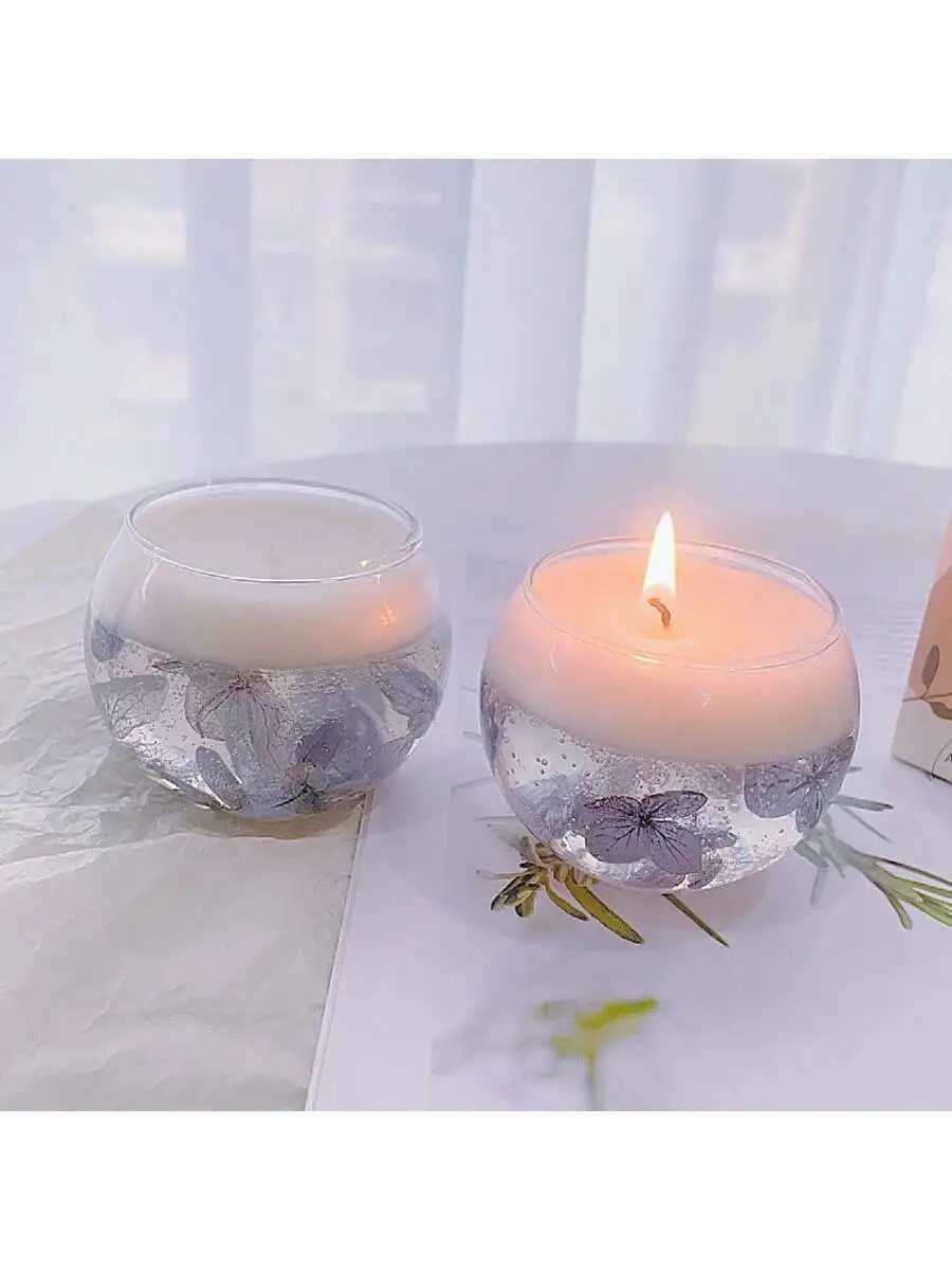 1pc Floating Preserved Flower Scented Candle Creative Ornament Crystal Jelly Candle For Birthdays Weddings New Year Gifts D260318