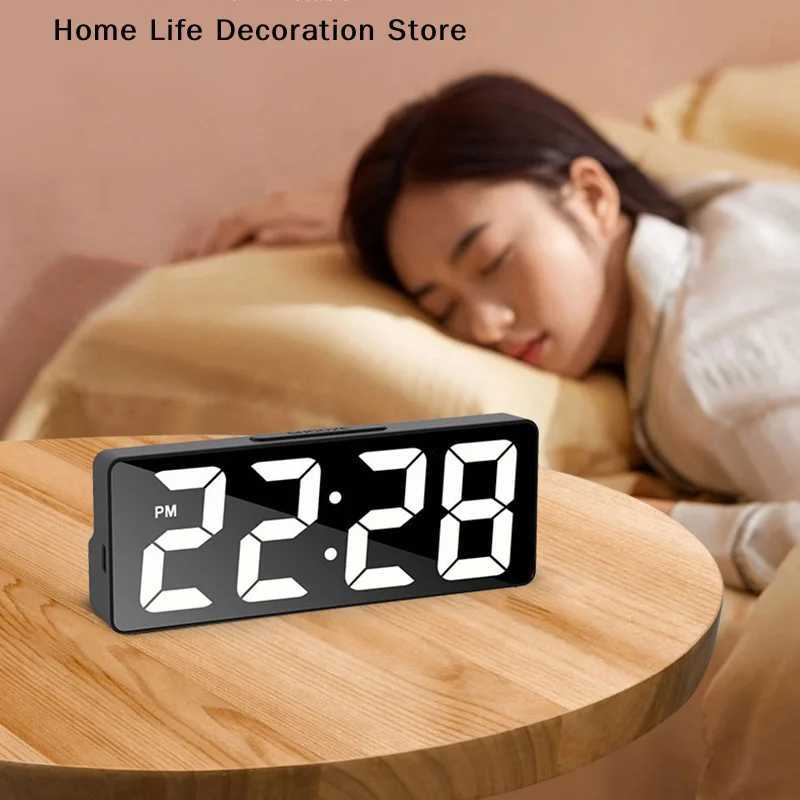 TGLED Mini Mirror Alarm Clock Electronic Digital Alarm Clock Digital Table Clock Room Desk Decorating Smart Small Tools Home D260318