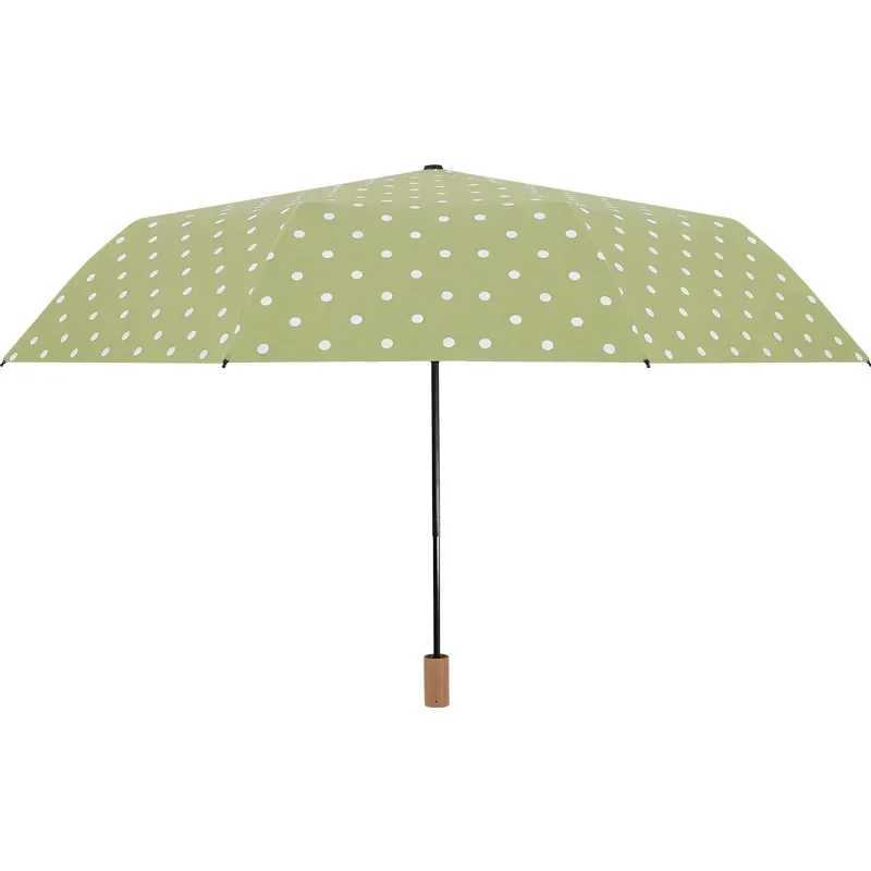 Retro Sun UV Umbrella for Women Black Glue UV UPF50 Protection Parasol Windproof Wooden Handle Folding Rain Umbrellas H260318 - view 7