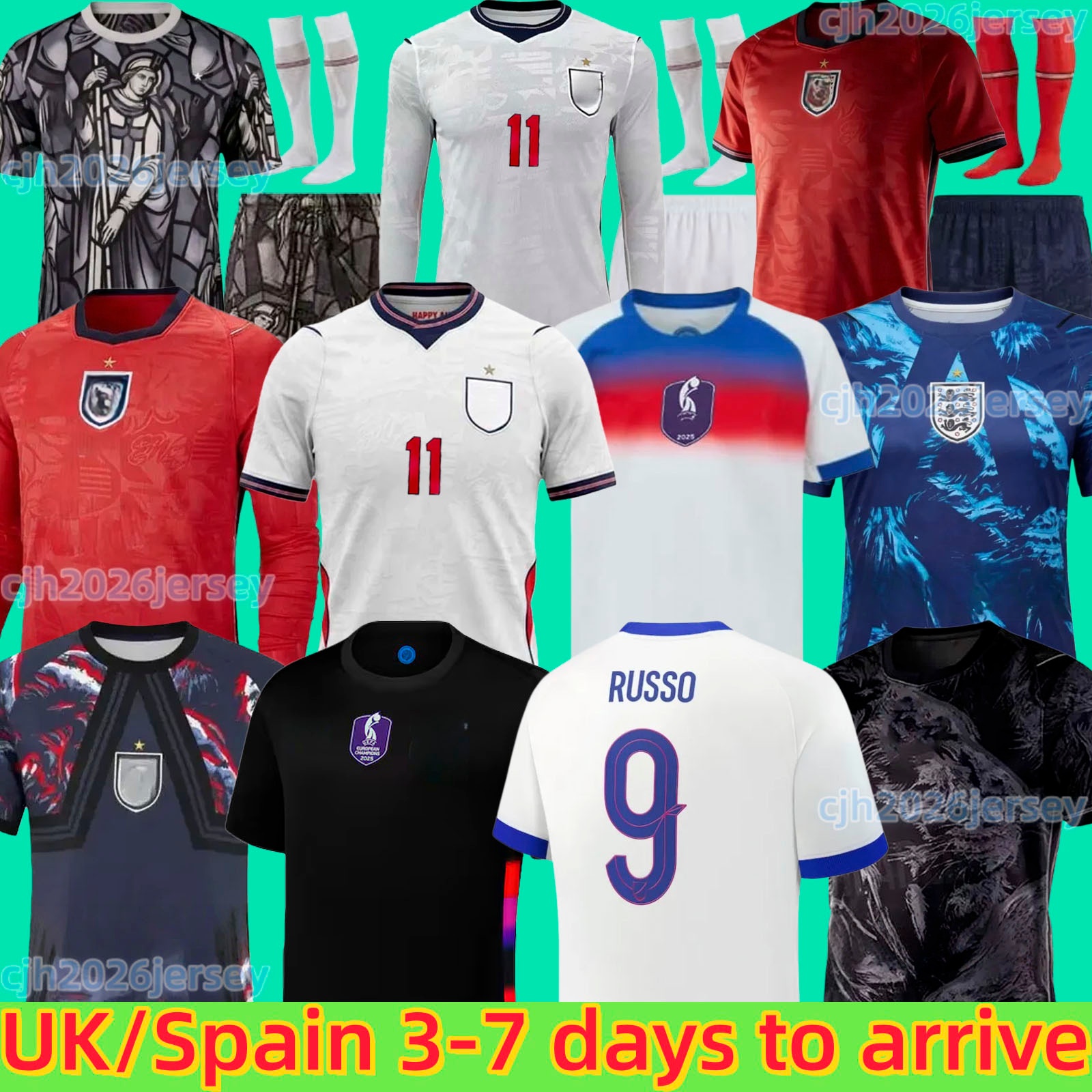 2025 2026 englands football shirt final Bellingham PALMER MAINOO 24 25 26 kane rice saka Soccer Jerseys KELLY Russo camisa de futebol WOMEN Men Kids uniform MEAD TOONE