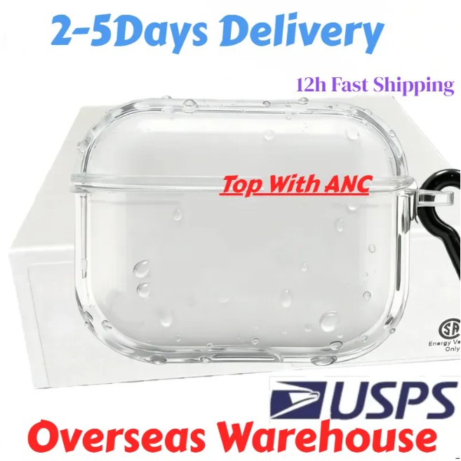 USA Stock ANC Noise for AirPodspro 3 2 earphone 3rd 5 4 6 airpod earphones 3 Solid Silicone Cute Protective Headphone Cover Wireless Charging 3nd 2nd