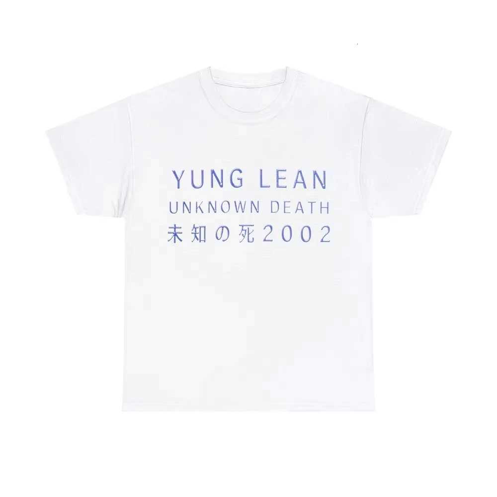 Yung Lean Unknown Death 2002 Album Tour Merch Tee Music Hip Hop Trendy T-Shirt Men Women Summer T Shirt Clothing Streetwear TopsT260317