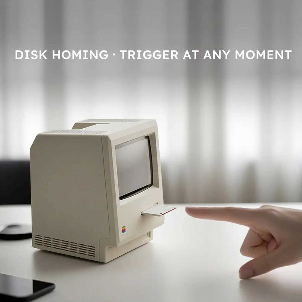 60 hours Standby Retro Maclock Alarm Clock Student Specific Wake-Up Artifact Desktop Decor Electronic Display Creativity Clock D260318