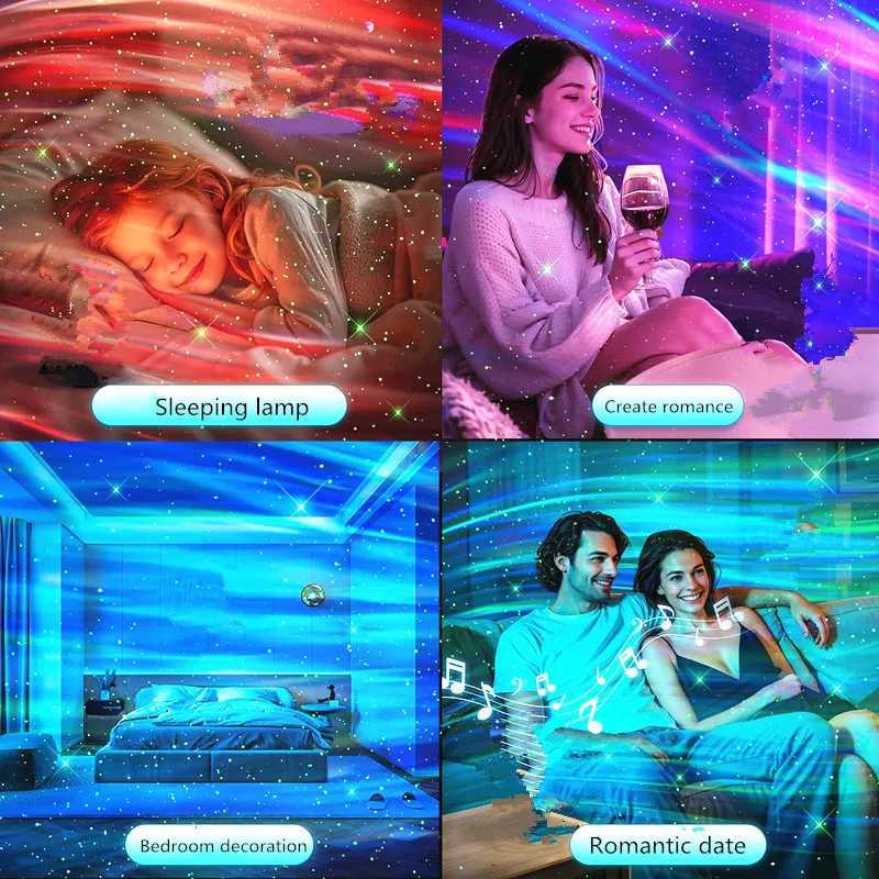 Galaxy projector Northern Lights projection lamp small night light with timer and remote control for bedroom and living room H260318