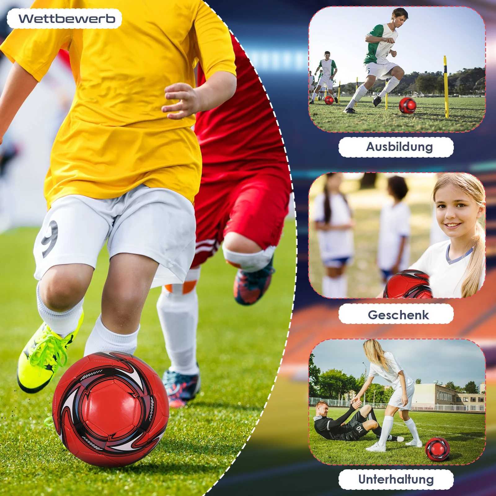 Size 5 Soccer Ball Thicken Waterproof PU Wear-resistant For Outdoor Training Machine-stitched Football Students Training Matches M260318