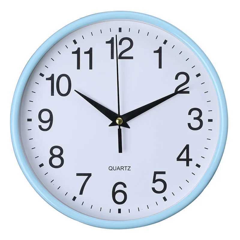 Wall Clock Plastic Round 8-Inch Simple and Stylish Digital Pointer Scale D260318