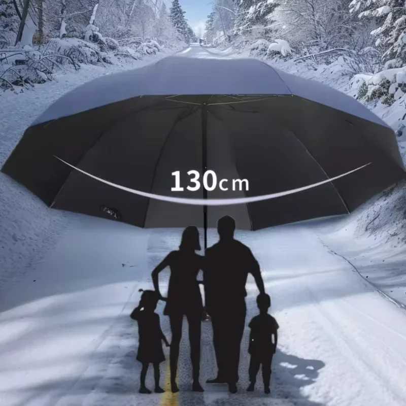 Extra-Large Folding Umbrella Heavy-Duty Reinforced Compact Travel Windproof Unisex Protection Umbrellas for Business Home Use H260318 - view 3