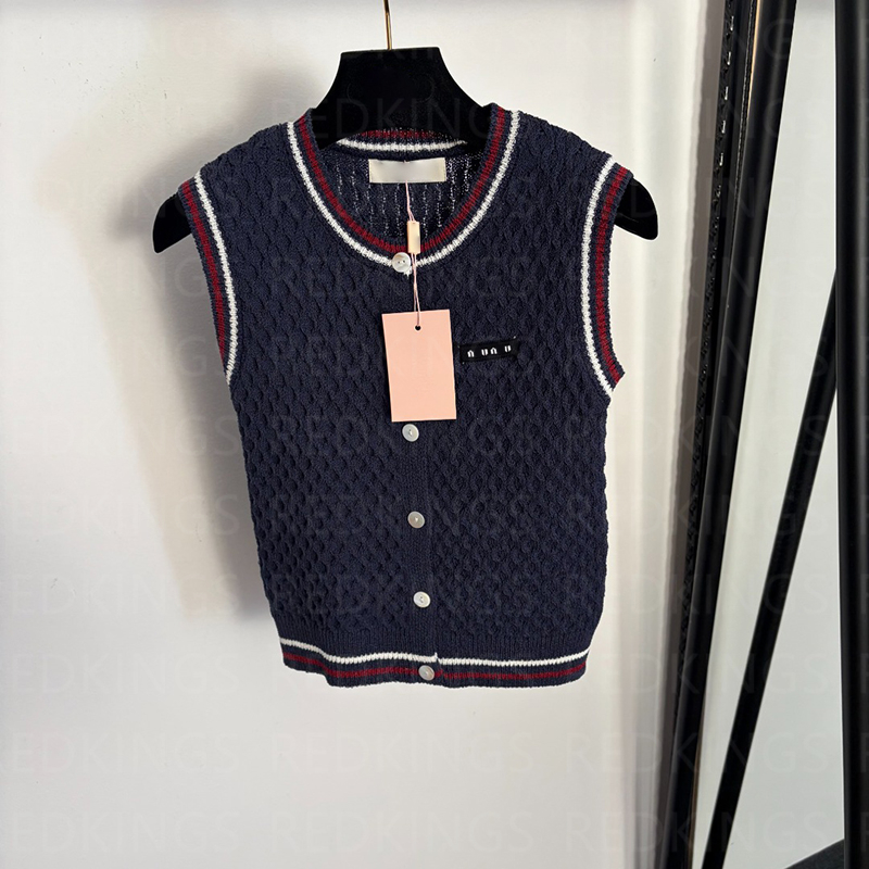 Girls Knitted Camisoles Luxury T Shirt Tanks Designer Lettter Jacquard Cropped Tank Top Fashion Sleeveless Vests Casual Wool Tees Tops