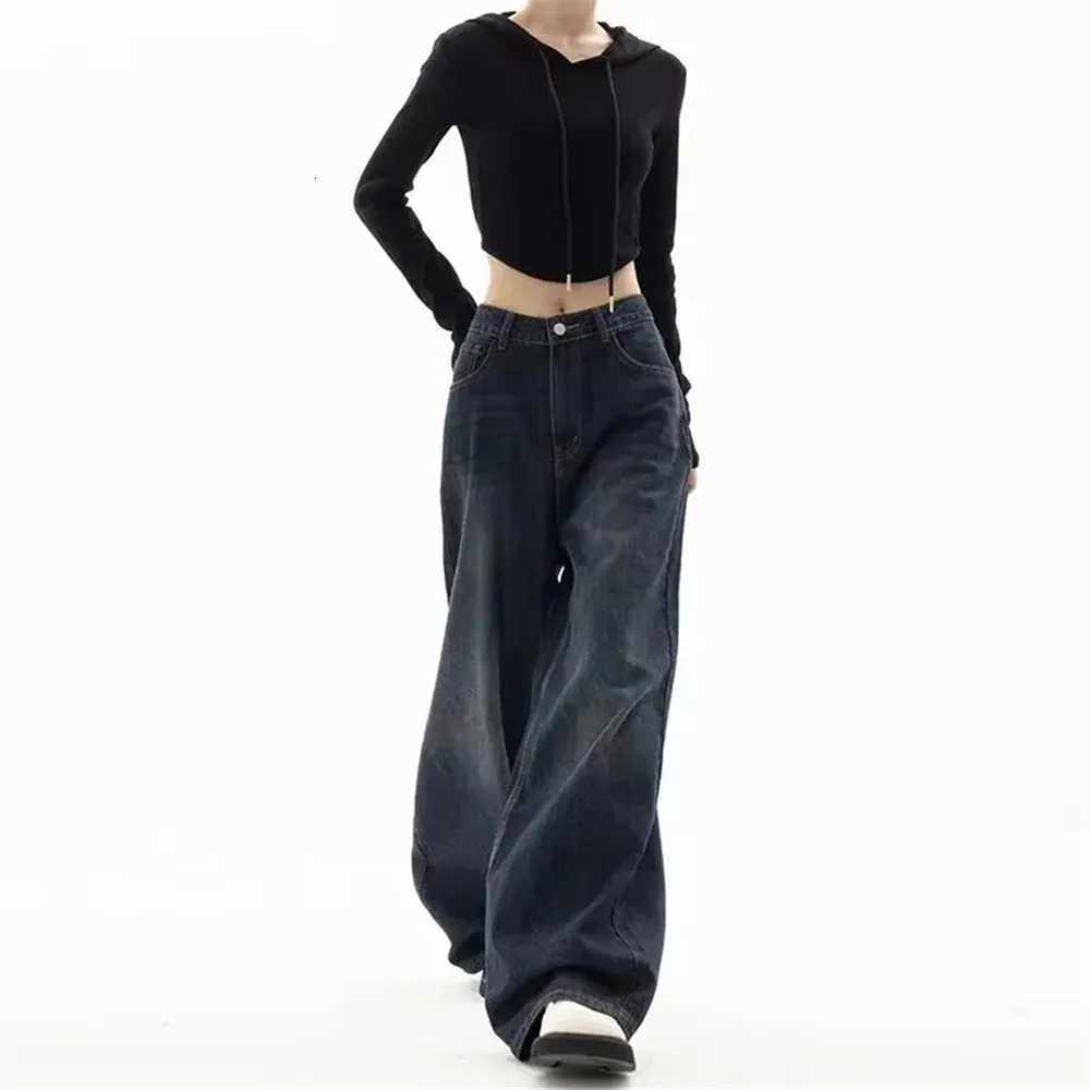 Vintage High Waist Wide Leg Baggy Jeans Harajuku Grunge Straight Denim Trousers Oversized Street Loose Y2k Pants Korean FashionT260317
