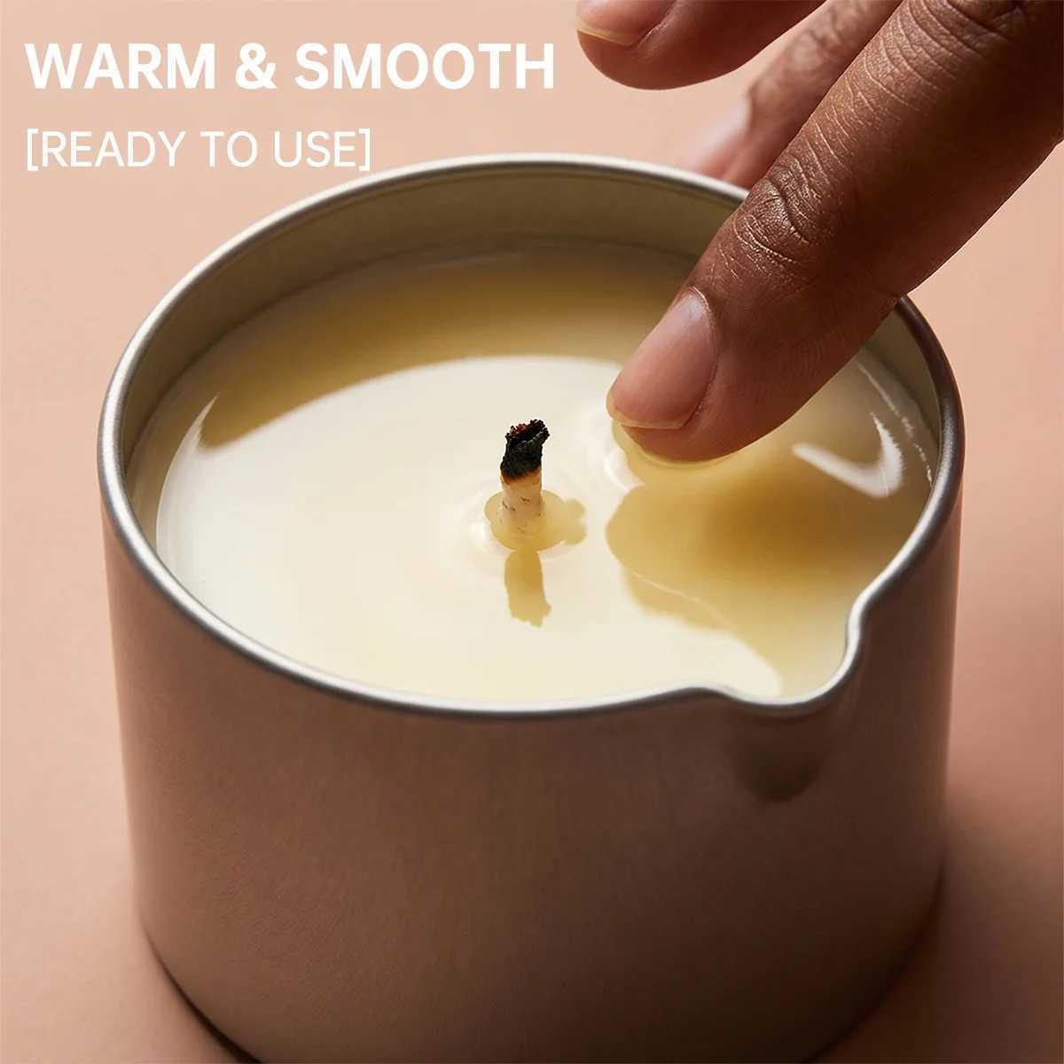 Massage Oil Candle Amber Vanilla 2oz Aromatherapy Candle with Soy Wax Moisturizing Christmas Home Decoration Candle Holders Gift D260318