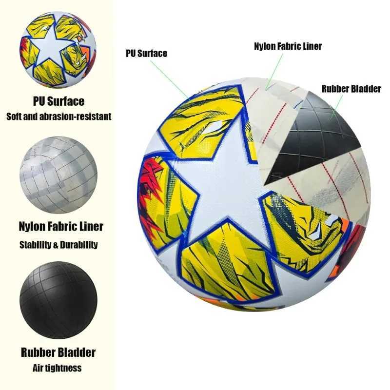 High Quality Soccer Balls Official Size 5 PVC Material Goal Team Outdoor Match Game Football Training Ballon De Foot M260318