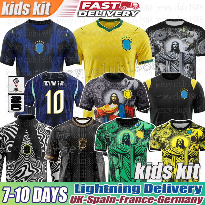 Brazil jersey 2026 NEYMAR JR Brasil Soccer Jersey CASEMIRO National Team G.JESUS P.COUTINHO Kids kits L.PAQUETA T.SILVA PELE MARCELO VINI JR CBF Football Shirt 25 26