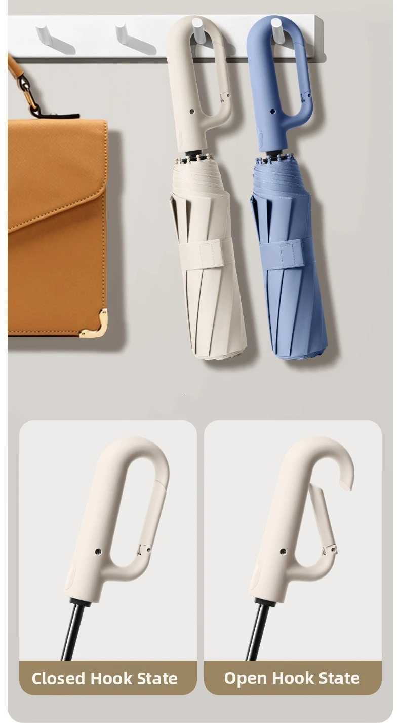 Reinforced Wind-resistant Rain-resistant Dual-purpose UV-resistant Fully Automatic Ring-buckle Umbrella H260318 - view 3