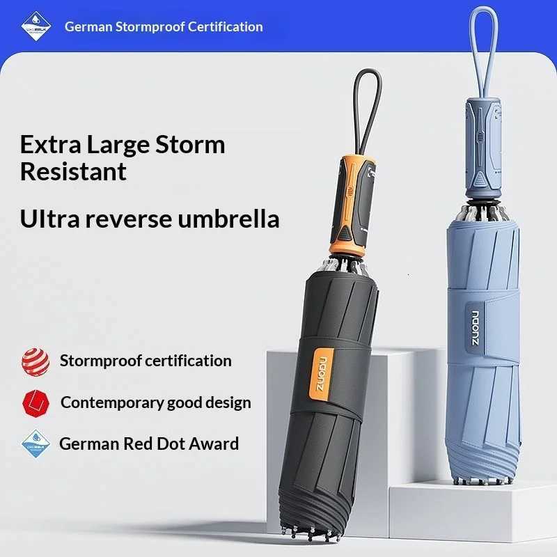 Fully automatic umbrella windproof and heavy rain special car reverse folding umbrella H260318 - view 3