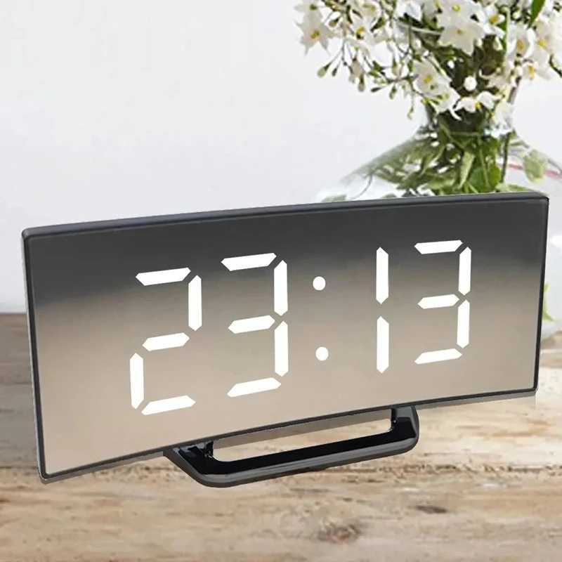 LED Digital Alarm Clock Large Screen Electronic Clock for Bedroom Office Kitchen Living Room Easy to Read Battery Mains Powered D260318