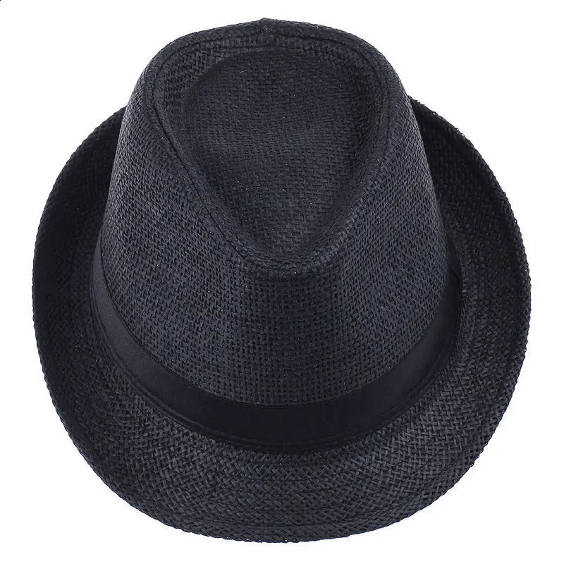LNPBD Unisex Women Men Fashion Summer Casual Trendy Beach Sun Straw Panama Jazz Hat Cowboy Fedora hat Gangster Cap 260316