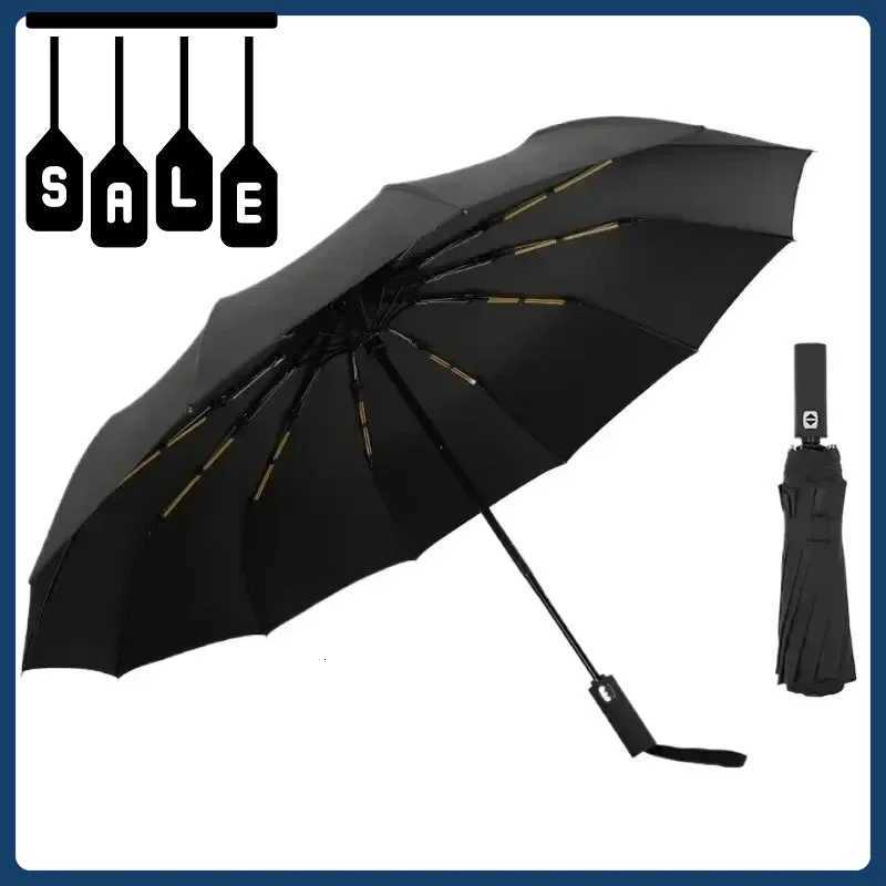 anti-ultraviolet foldable umbrella Thick and durable 12-rib black glue fully automatic umbrella for both sunny and rainy use H260318 - view 3