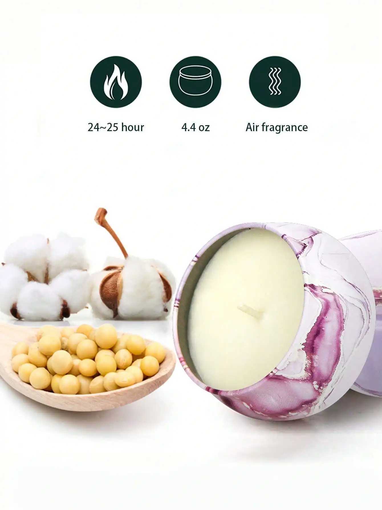 4 cans/set of hot melt wax aromatherapy set homemade soy candle cups flower candles for weddings and holiday decorations D260318