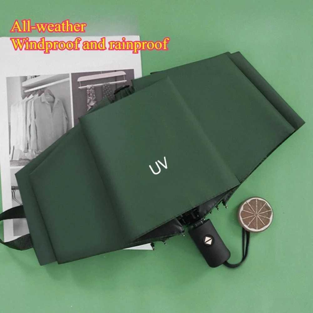 1PC Automatic Umbrella UV Folding Umbrella Sunscreen Umbrella Sunny Umbrella Sunscreen Umbrella Universal Black Rubber Umbrella H260318 - view 3